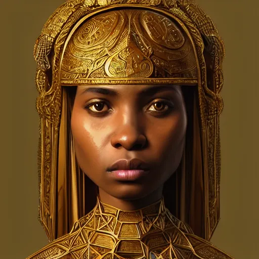 Image similar to detailed portrait of an african scifi gadget, filigree ornaments and greek architecture, artstation, bouguereau, cinematic