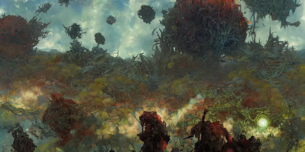 Prompt: supernova, flying plant factory producing asterois in open space, painted by ruan jia, raymond swanland, lawrence alma tadema, zdzislaw beksinski, norman rockwell, jack kirby, tom lovell, alex malveda, greg staples
