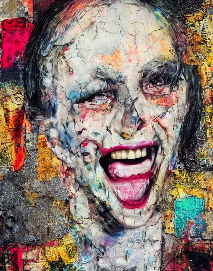 bright cursed laughing detailed analogue mixed media | Stable Diffusion ...