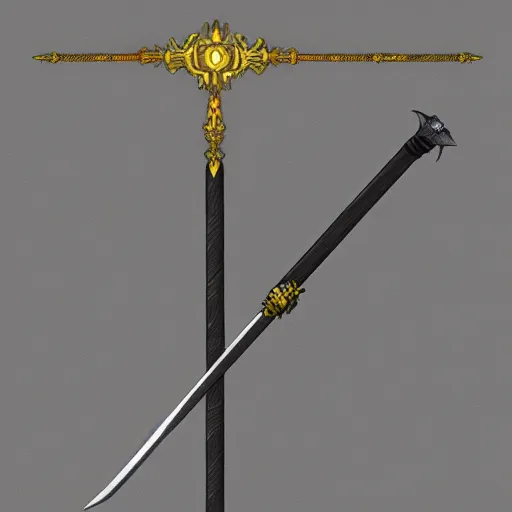 Image similar to magical glowing sword, artefact, no people, xianxia, trending on artstation