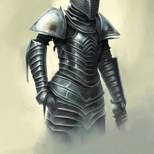 Image similar to a full armored knight, art by charlie bowater