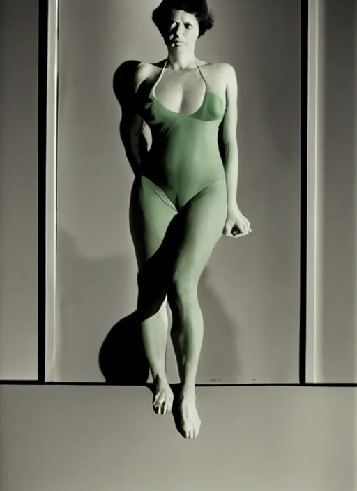 Prompt: a color photo portrait of she hulk in la by dorothea lange, dramatic lighting, 7 5 mm lens, sharp focus.