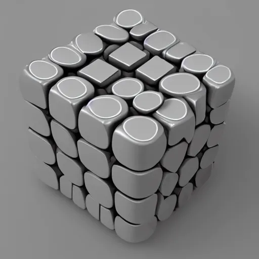 Image similar to futuristic rubicks cube,product,octane render,detailed,unreal render,3d,4k,isometric