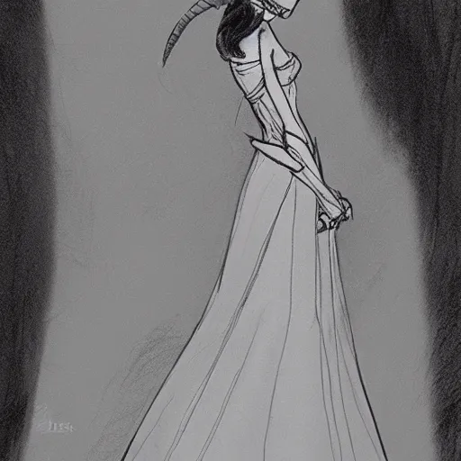 Image similar to milt kahl sketch of victoria justice as princess padme from star wars episode 3