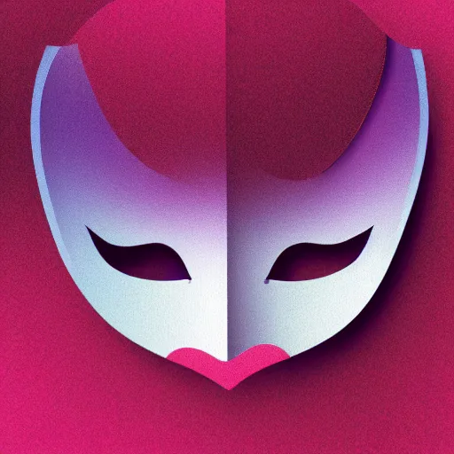 Image similar to party mask, silky texture, gradient, vector illustration, logo, aesthetic, 4 k, hd