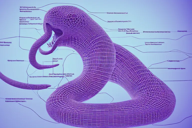 Prompt: anatomical diagram of a snake oil salesman, diagram by Dan Hiller, 3D rendering by Beeple