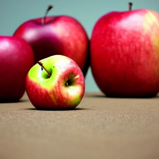 Prompt: an apple doing CrossFit, hd image