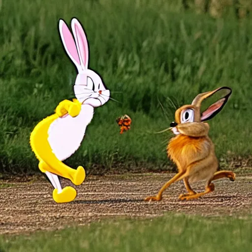 Image similar to bugs bunny chaseing tweety