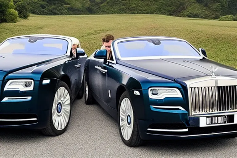 Image similar to stoned teenagers decided to drown Rolls-Royce