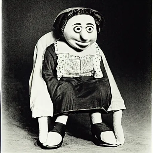 Prompt: Hellen Keller as a Muppet