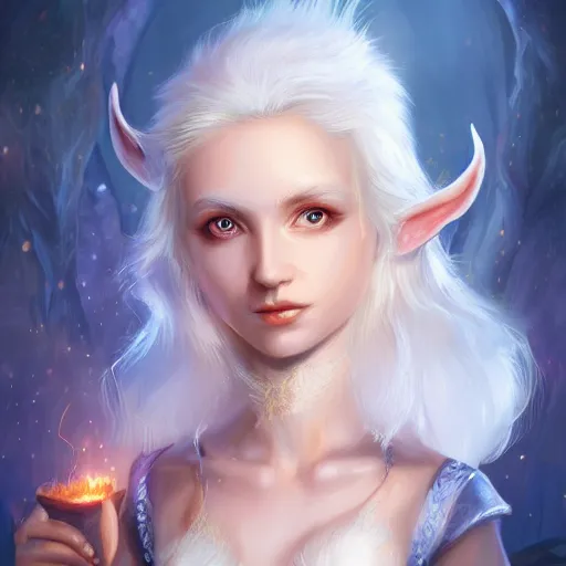 Image similar to Beautiful white haired fair skinned scholar elves with scroll and lightning background, realism, digital painting, detailed artwork, portrait, mythical, artstation