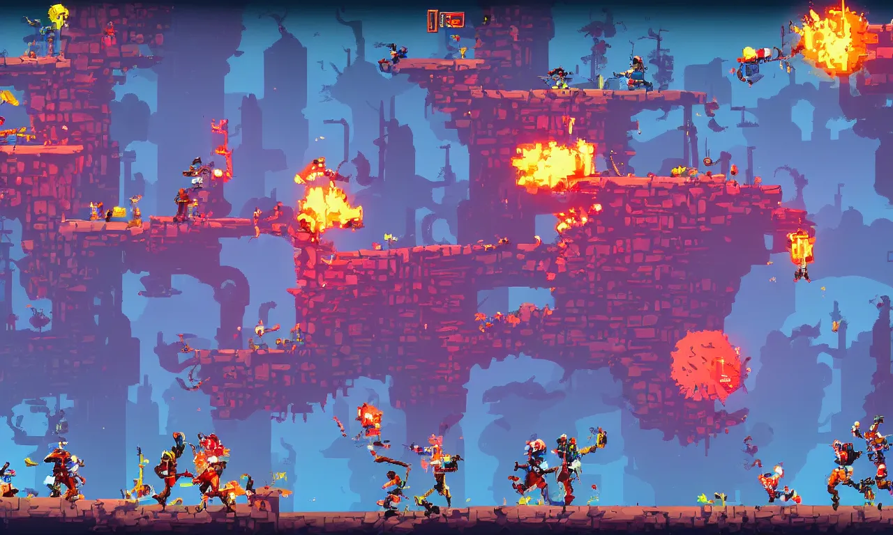 Image similar to dead cells, the computer games