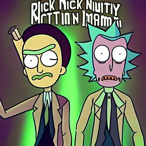 Image similar to Film noir rick and morty