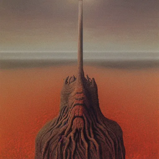 Image similar to One Piece made by Zdzislaw Beksinski