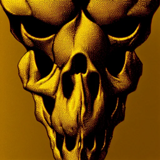 Prompt: golden lizard skull symbol, very detailed, 4 k, by greg rutkowski