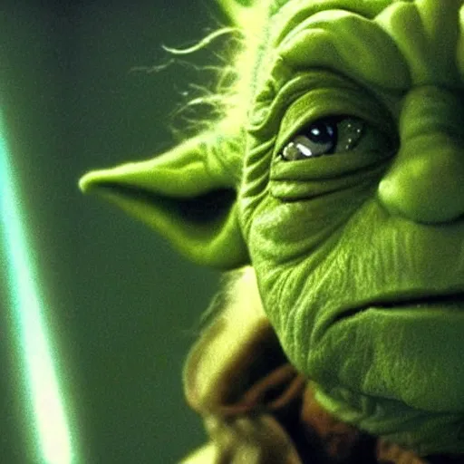 Image similar to a film still of yoda in star trek 1 9 6 6 realistic, detailed