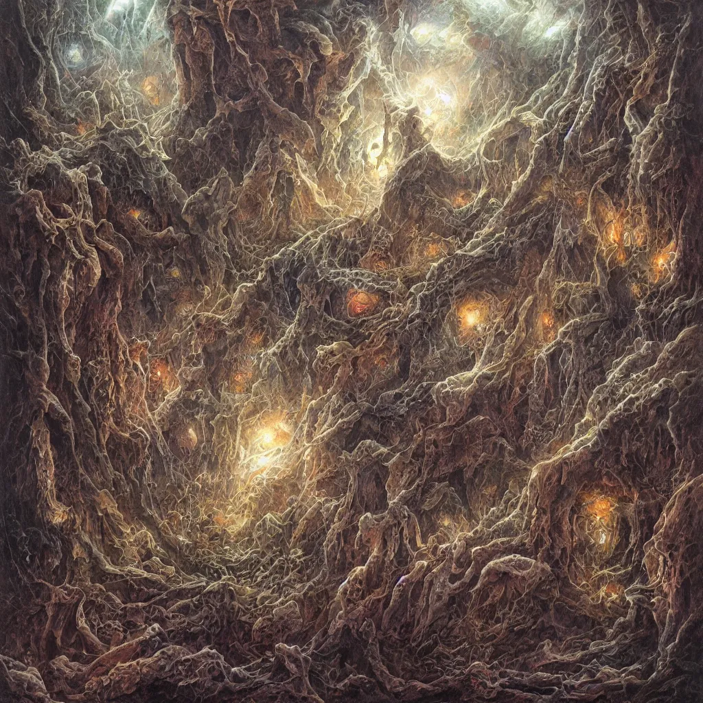 Prompt: the chamber of whispering eyes, dan seagrave art