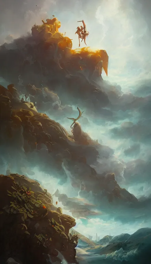 Prompt: the end of the world, by peter mohrbacher