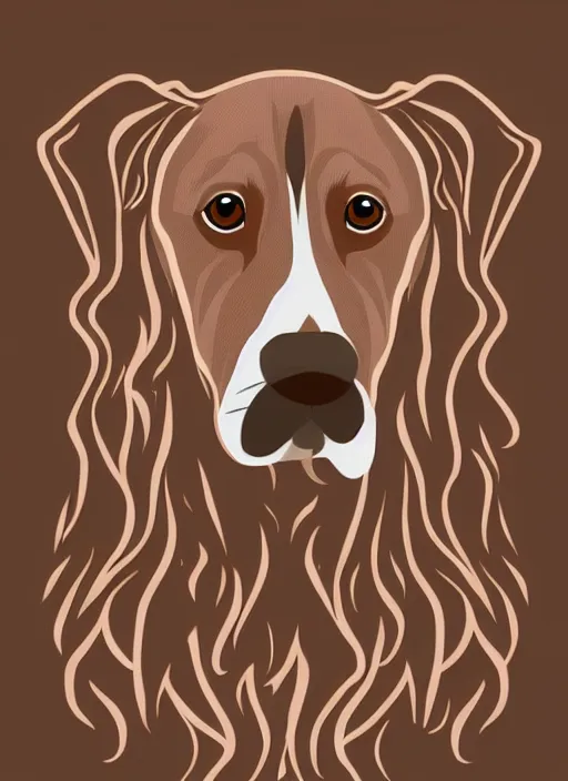 Image similar to digital art, illustrator brown short haired dashhound