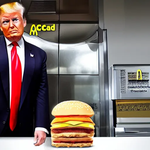 Of Donald Trump Working At Mcdonalds | Stable Diffusion | OpenArt