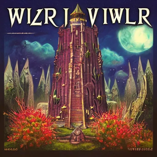 Image similar to wizard's tower album art, cover art, poster