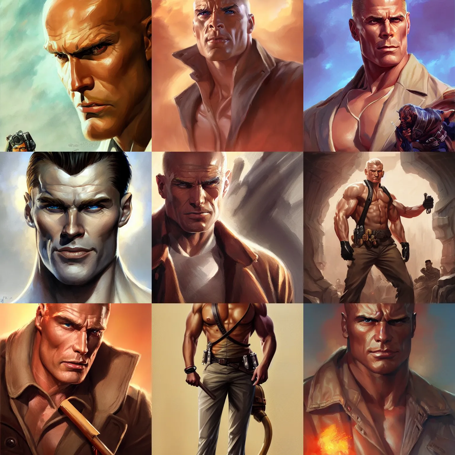 Prompt: doc savage, D&D, fantasy, portrait, highly detailed, digital painting, trending on artstation, concept art, sharp focus, illustration, art by artgerm and greg rutkowski and magali villeneuve