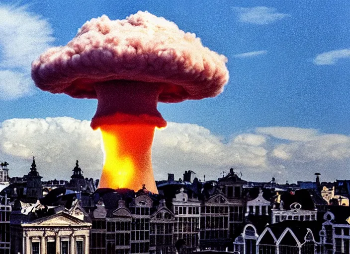 Prompt: nuclear mushroom cloud over brussels