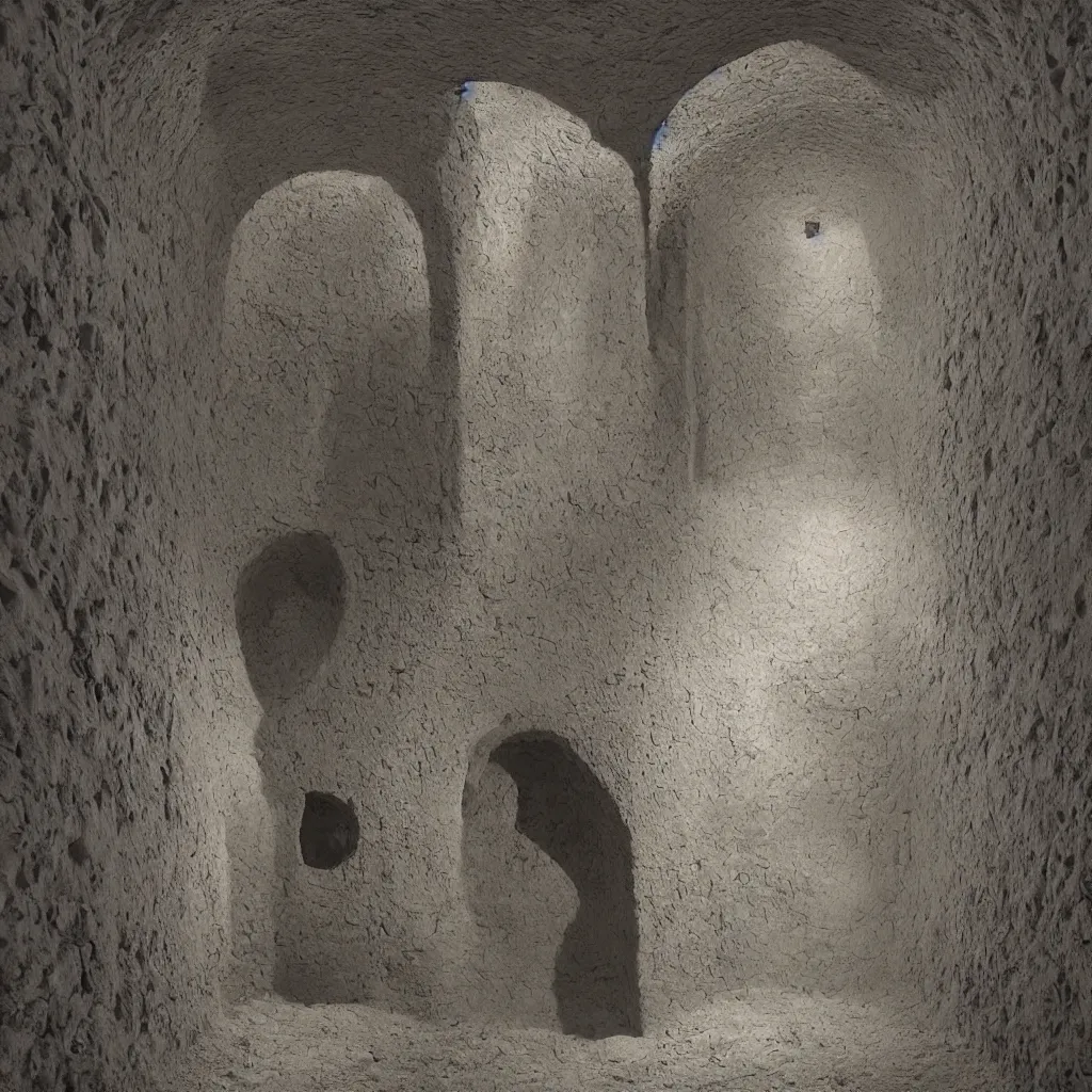 Image similar to chapel, catacomb, ossuary. unsettling. semi - organic. tunnel, doorways. zdzisław beksinski