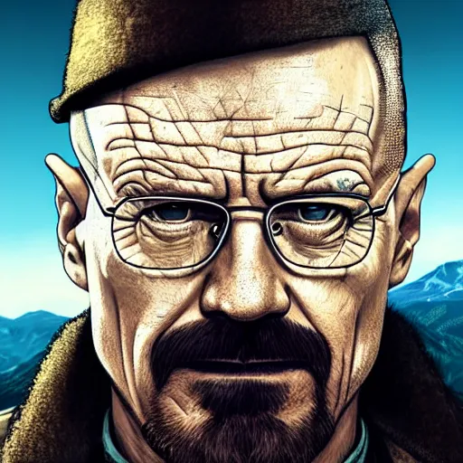 Prompt: portrait of Walter White as a Farcry character, in the style of Farcry, intricate, headshot, highly detailed, artstation, concept art, sharp focus, illustration, art by artgerm and greg rutkowski