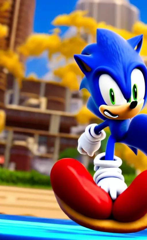 super super super epic cinematic shot of sonic the | Stable Diffusion ...