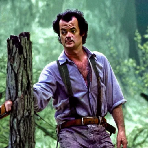 Image similar to bill murray in evil dead