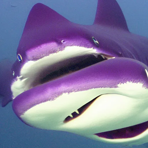 Image similar to a purple shark