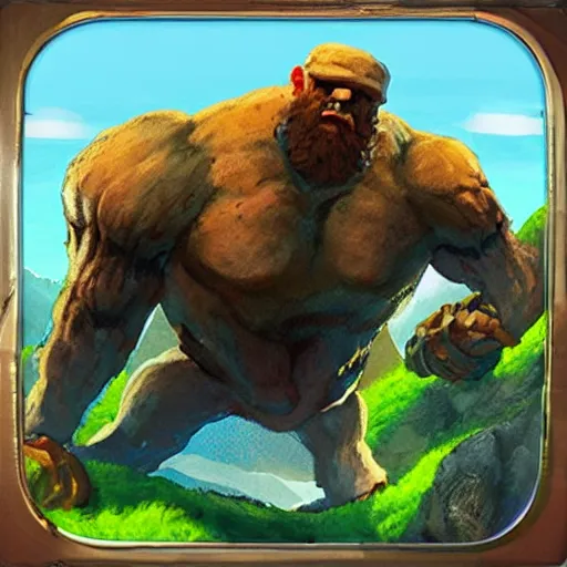 Image similar to mountain giant