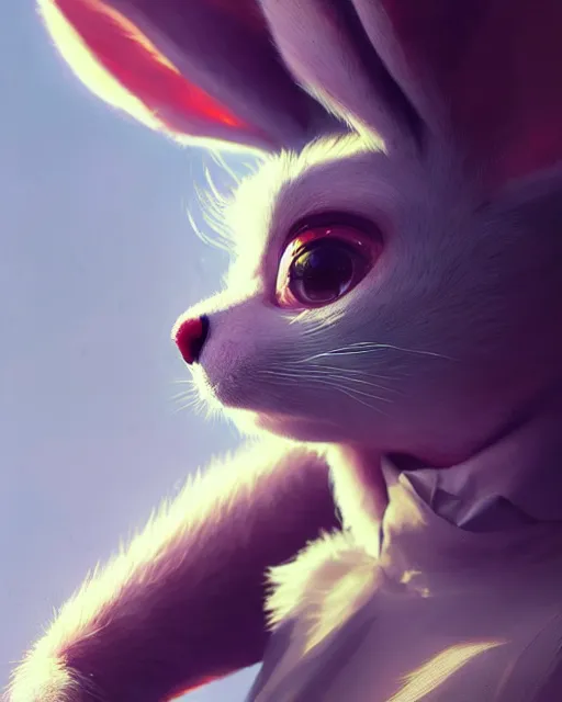 Image similar to a beautiful portrait of a cute anthropomorphic humanoid original fursona fantay character. big eyes. character design by cory loftis, fenghua zhong, ryohei hase, ismail inceoglu and ruan jia. volumetric light, detailed, rendered in octane