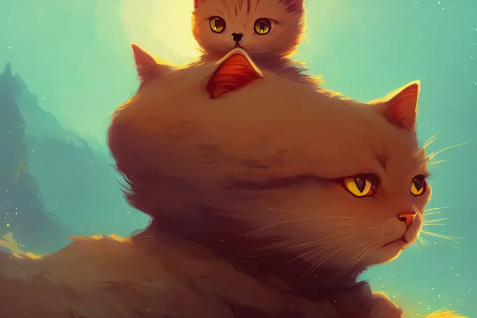 Image similar to cute cat, by victo ngai and andreas rocha and greg rutkowski, trending on artstation, unreal engine, 8 k hd wallpaperjpeg artifact, blur, artfact