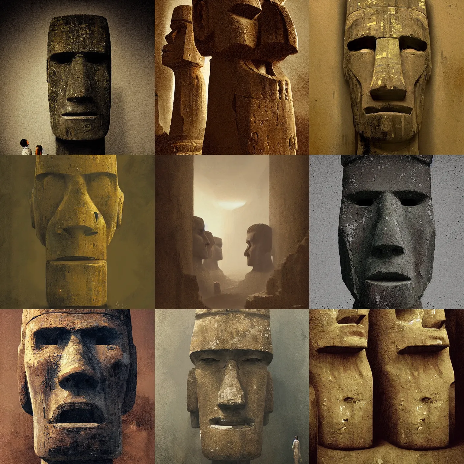 Prompt: moai in tje backrooms,digital art,ultra realistic,ultra detailed,art by greg rutkowski,detailed face