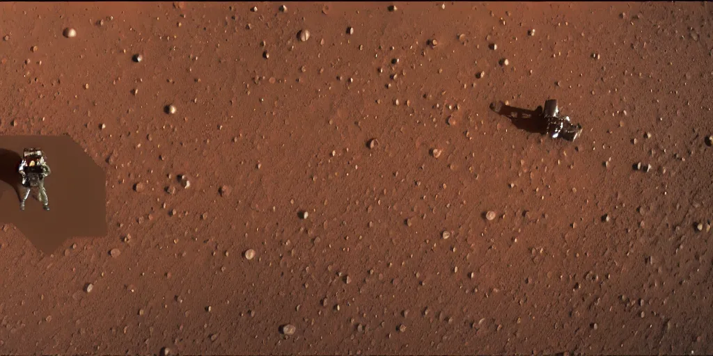 Prompt: Award winning photo of the first human on mars, award winning, 4k footage