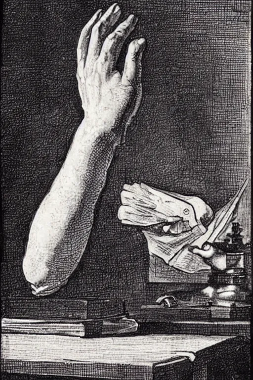 Image similar to how to draw a hand by Hogarth