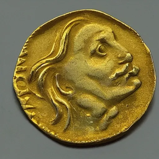 Prompt: picture of a 1 6 8 0 worn spanish gold coin, high detailed, realistic