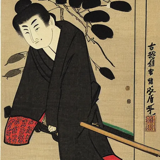 Image similar to Ichiban Kasuga, woodblock portrait by Utagawa Kuniyoshi