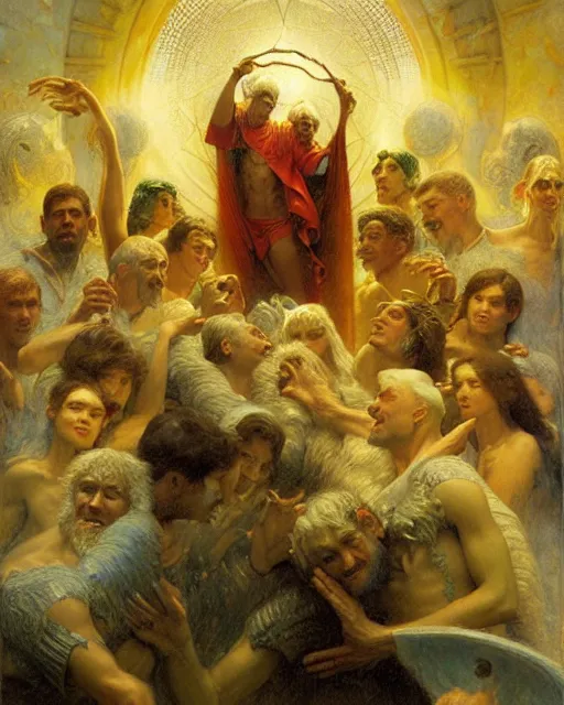 Image similar to the nine spheres of heaven from dante's divine comedy. highly detailed painting by gaston bussiere, craig mullins, j. c. leyendecker 8 k