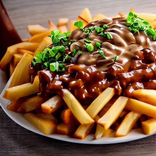 Prompt: professional photo of a traditional Canadian poutine