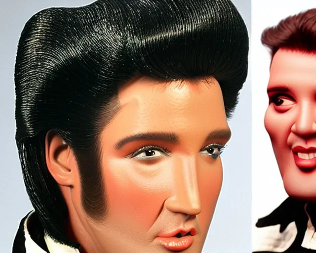 Image similar to plastic elvis hair sells at Christies for $4,000,000