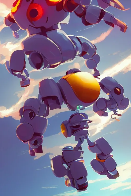 Image similar to metabots medabots medarotto medarot robot minimalist comics, behance hd by jesper ejsing, by rhads, makoto shinkai and lois van baarle, ilya kuvshinov, rossdraws global illumination ray tracing hdr radiating a glowing aura