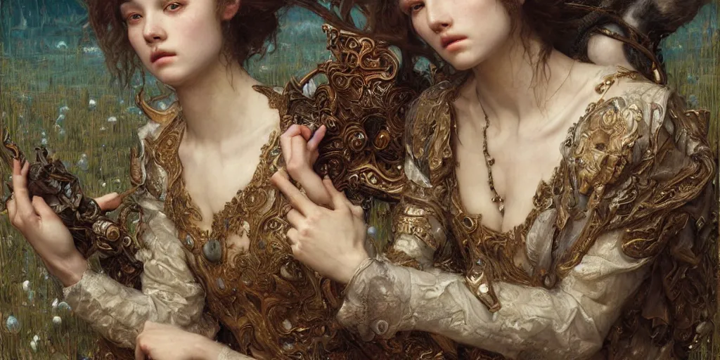 Image similar to masterpiece veracious pertinence salve Reginae, masterpiece by Edgar Maxence and Ross Tran and Michael Whelan artistic, intricate drawing, realistic fantasy, extremely detailed and beautiful aesthetic face, establishing shot, 8k resolution, dramatic lighting,