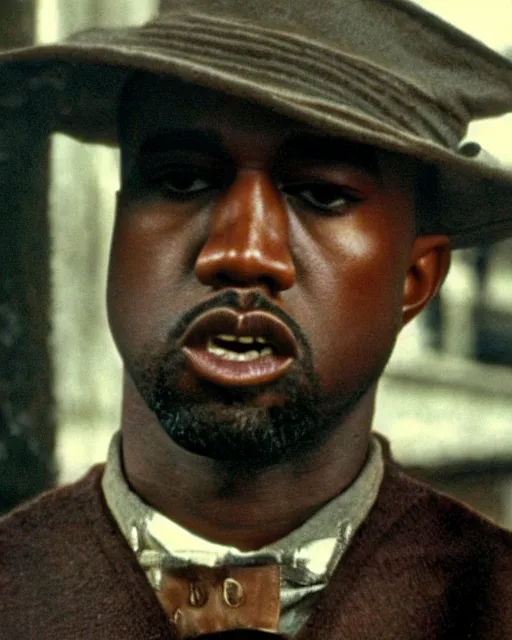 Image similar to film still close - up shot of kanye west as ellis boyd redding from the movie shawshank redemption. photographic, photography