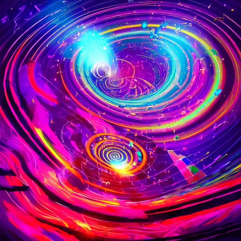 Image similar to psychedelic spiral vortex disco that can ’ t escape black hole 4 k award winning digital art by alena aenami artgerm