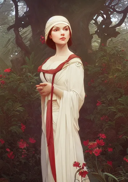 Image similar to snow white, intricate, elegant, highly detailed, digital painting, artstation, concept art, smooth, sharp focus, illustration, art by artgerm and greg rutkowski and alphonse mucha and william - adolphe bouguereau