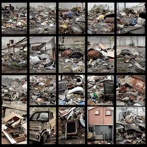 Image similar to visual exploration of general trash, by john jun suh, award - winning, highly detailed, different lenses