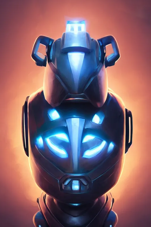 Image similar to epic mask helmet robot ninja portrait stylized as fornite style game design fanart by concept artist gervasio canda, behance hd by jesper ejsing, by rhads, makoto shinkai and lois van baarle, ilya kuvshinov, rossdraws global illumination radiating a glowing aura global illumination ray tracing hdr render in unreal engine 5